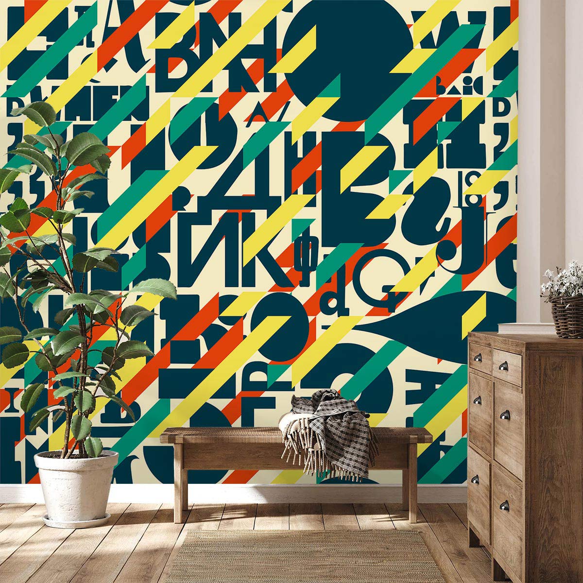 Mixed Letters wallpaper design
