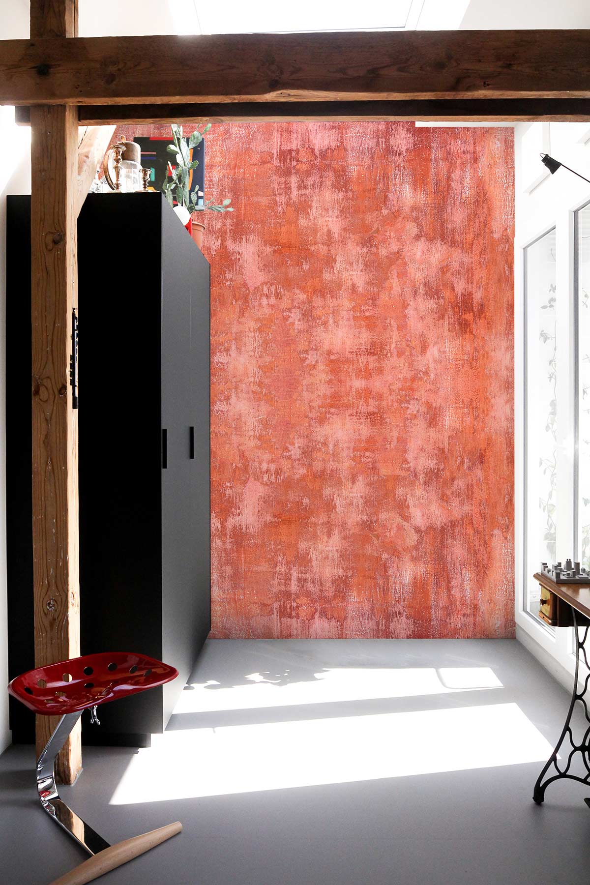 Orange metal Rust Industrial Mural Wallpaper for living Room