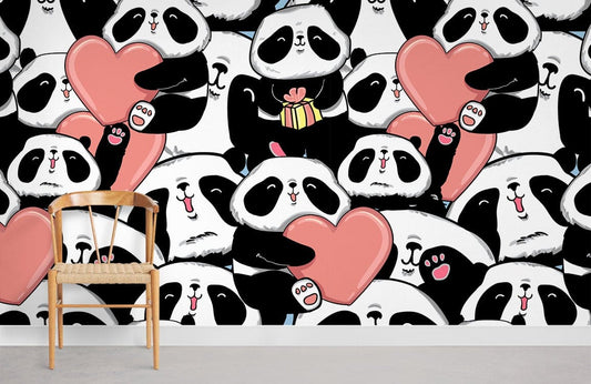 Valentines Day Panda Wallpaper For Room