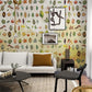 various leaves collection wallpaper mural for hallway