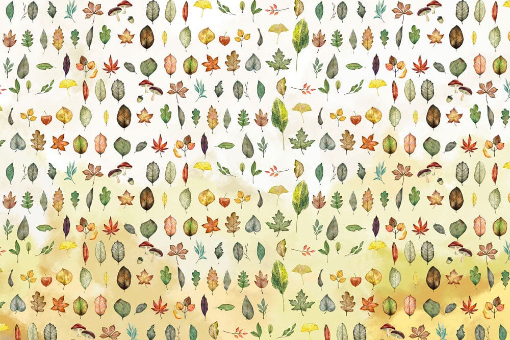 Autumn Nature Botanical Leaf Mural Wallpaper