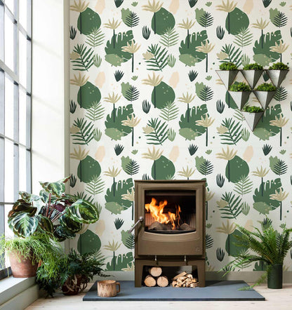 Various Leaves Mural Wallpaper Home Interior Decor