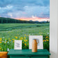 Stunning Hallway Decoration Featuring a Colorful and Dreamy Hilltop Wallpaper Mural