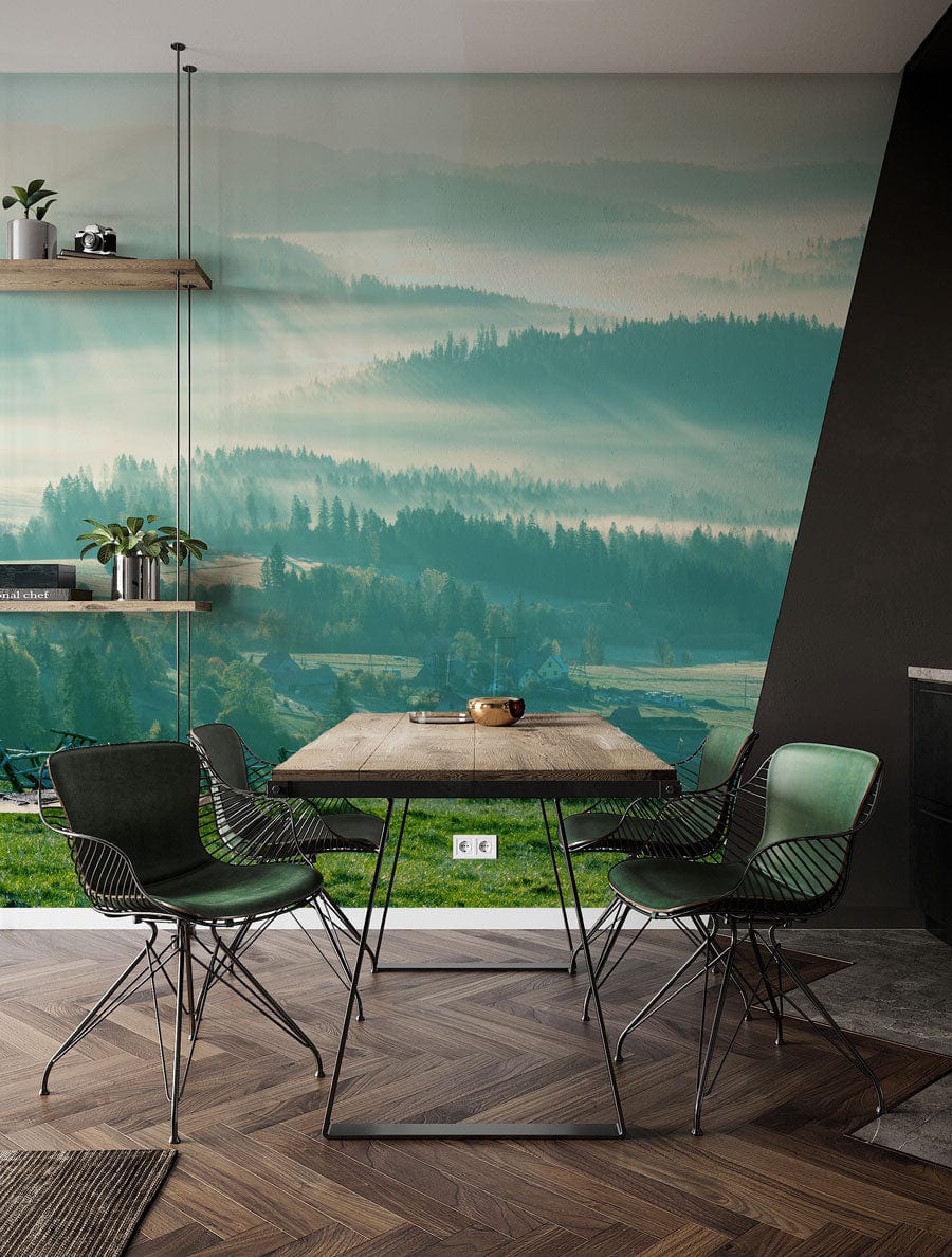 Beautiful Mountain Scenery Wall Mural for Office Interior Design