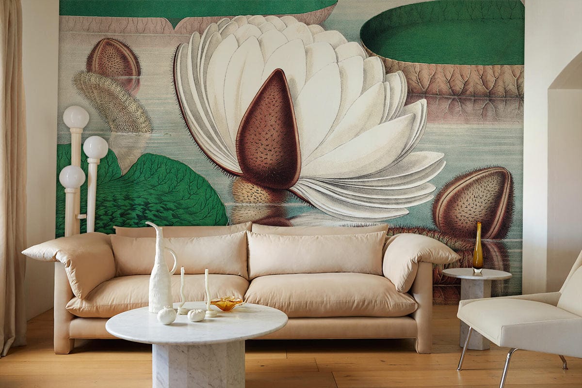 Victoria Rejia on Lake Painting Wallpaper Design Idea