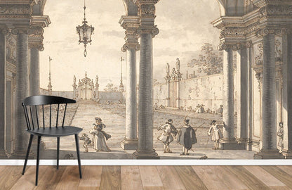 vintage landmark wallpaper mural home decor