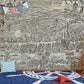 Vintage Map Exploration Wall Mural in children's room