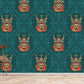 Wallpaper Mural for Home Decoration Featuring a Vintage Green Cow
