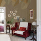 vintage morning glory and leaf wallpaper decoration idea