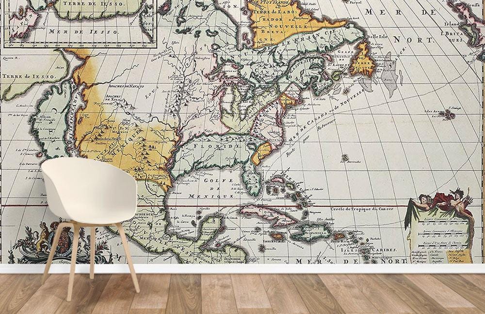 Vintage North America Wallpaper Mural