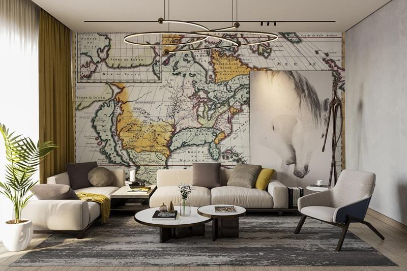 Vintage North America Wallpaper Mural