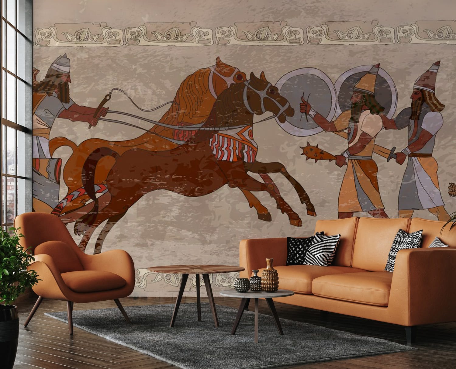 Wall Mural of Training Soldiers for Living Room