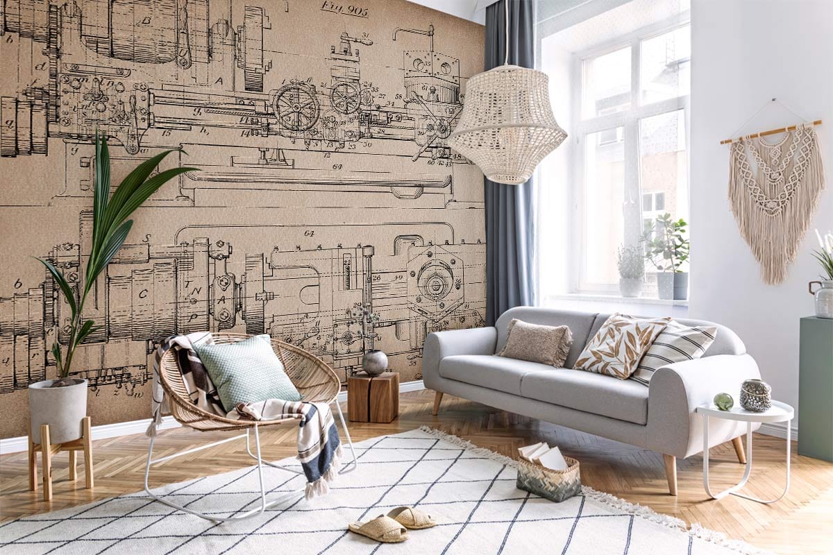 customized wall mural decoration for living room