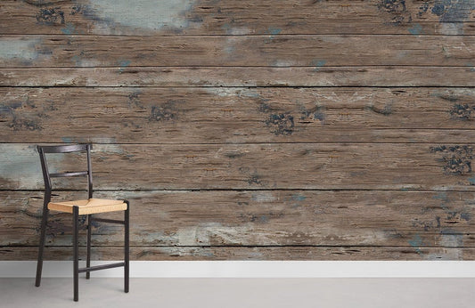 Rustic Reclaimed Wood Plank Mural Wallpaper
