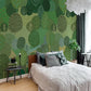 green plant wallpaper mural art design 
