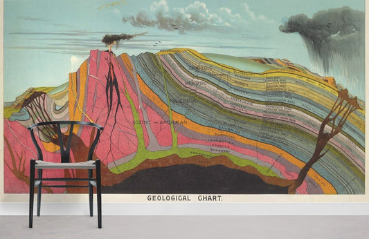 Vintage Geological Chart Wall Mural