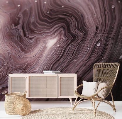Wallcovering Mural of a Vortex River Designed for the Hallway Decor