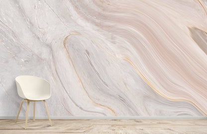 Wallpaper mural with a pastel pink marble pattern, perfect for decorating your home.