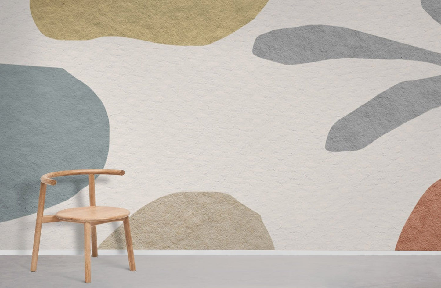 Wallpaper Mural with Color Blocks in Textured Patterns