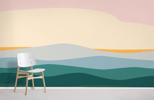 Wallpaper Mural for Home landscape Featuring a Colorful Scene of the Wild Desert