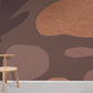 Mural Room Wallpaper with Dark Cow Patterns