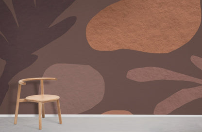 Mural Room Wallpaper with Dark Cow Patterns
