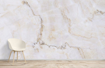 Luxurious Beige Marble Effect Wall Mural