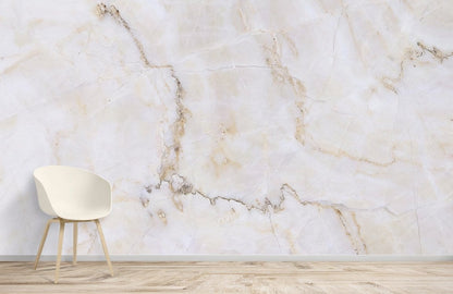 Home decoration wallpaper mural with white marble.