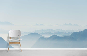 Serene Mountain Mist Landscape Wallpaper