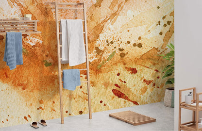 watercolor bang wallpaper mural bathroom decor