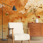 watercolor abstract wall mural room decor idea