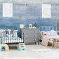 watercolor blue texture wallpaper mural nursery decor