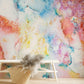 watercolor boom wall mural living room design