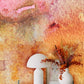 watercolor ombre stain wall mural art design for room