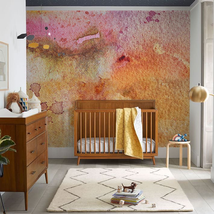 watercolor texture wallpaper mural nursery decoration