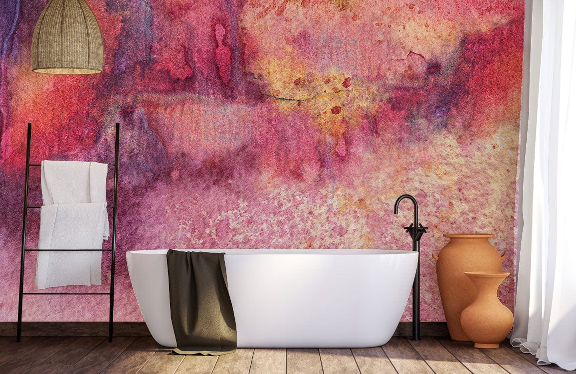 watercolor juice wall mural bathroom decor