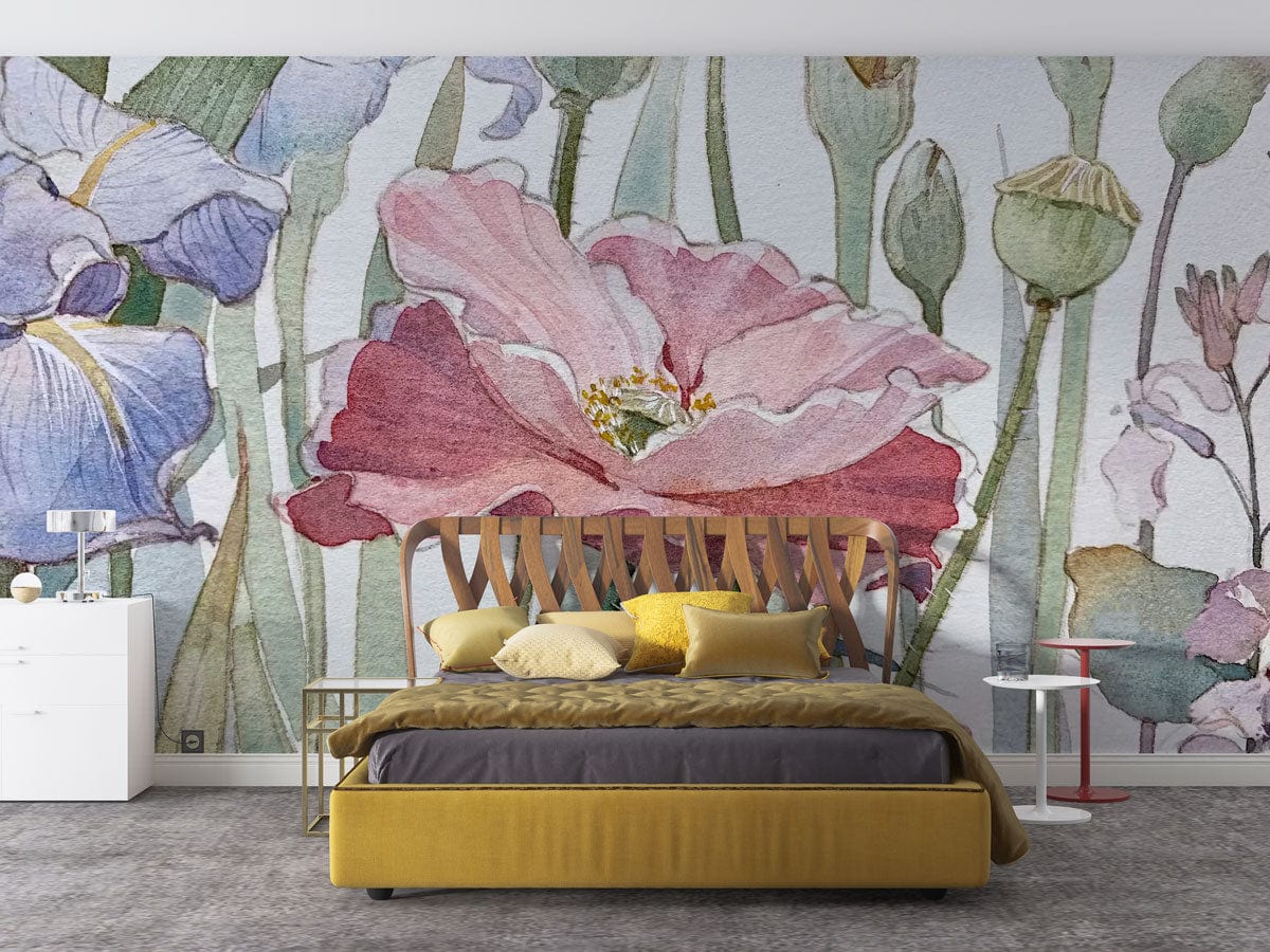 lotus blossom wallpaper mural beroom design