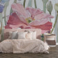 watercolor lotus wallpaper mural bedroom decor
