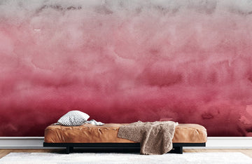Watercolor Ombre Pink Wallpaper Mural
