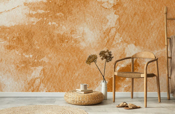 Rustic Burnt Orange Marble Wallpaper Mural