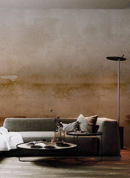 abstract watercolor sandstorm wallpaper mural room decor idea