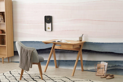 Abstract Watercolor Waves Mural Wallpaper in office
