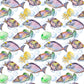 colorful bubble fish wallpaper mural for room