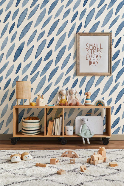 Watercolor Leaf Mural Wallpaper Home Decor
