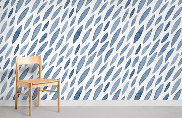 Abstract Blue Watercolor Brushstroke Wallpaper Mural