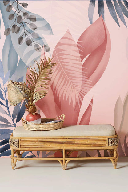 Art Abstract Leaves Wallpaper Mural Art Design