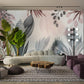 Art Watercolor Leaves Wallpaper Mural Home Design