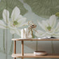 White Watercolor Lotus Aesthetic Wallpaper
