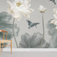 Birds & Lotus Flower Wall Murals Room