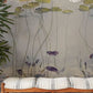 Decorative Wallpaper Mural with Water Lilies in a Pool for the Hallway